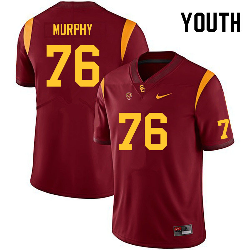 Youth #76 Mason Murphy USC Trojans College Football Jerseys Sale-Cardinal